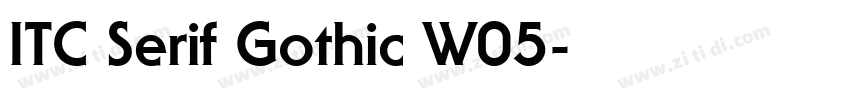 ITC Serif Gothic W05字体转换